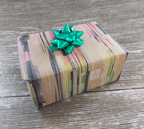 Recycled Ombre Multicolour Striped Gift Wrap