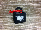 Square Chalkboard Wedding Favour Box - Sample Decoration