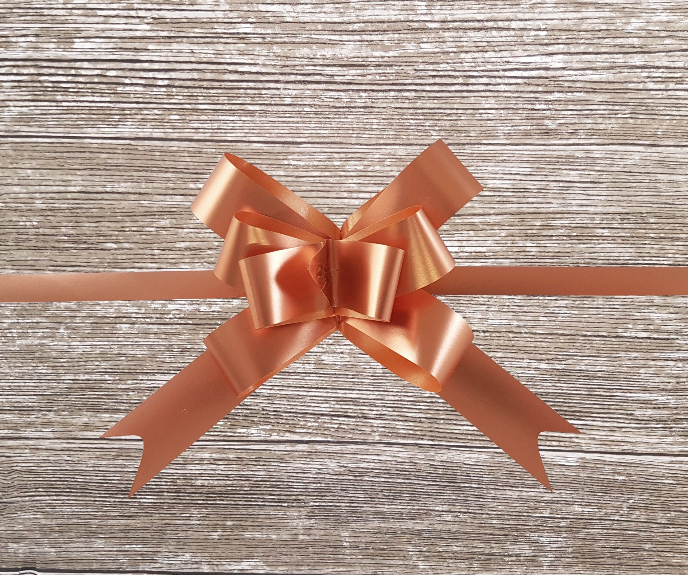 Rose gold gift shop ribbon