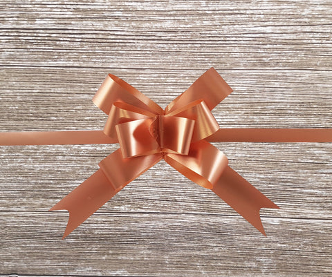 Copper Rose Gold Gift Pull Bows