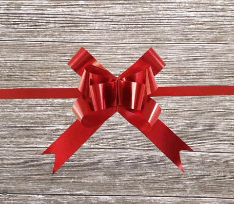 Pop-up Gift Bow Matte Metallic Red