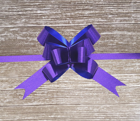 Matte Metallic Vibrant Purple Bows