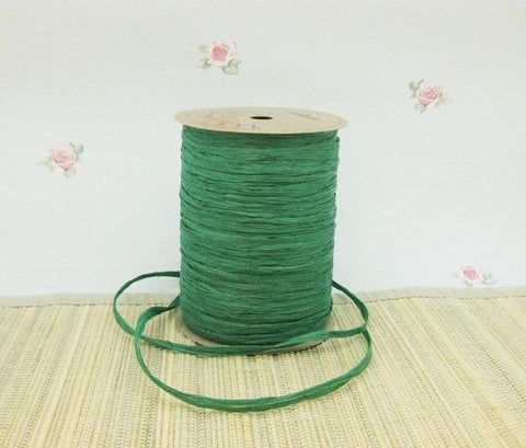 Soft Fine Rayon Raffia Forest Green