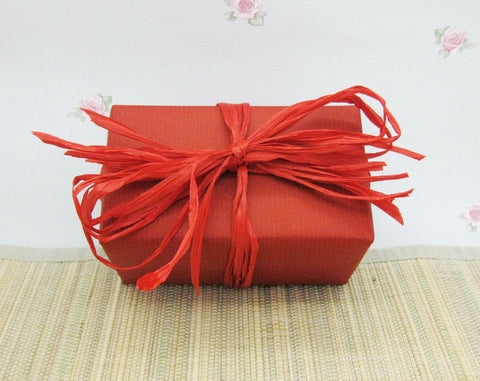 Soft Fine Rayon Raffia Red