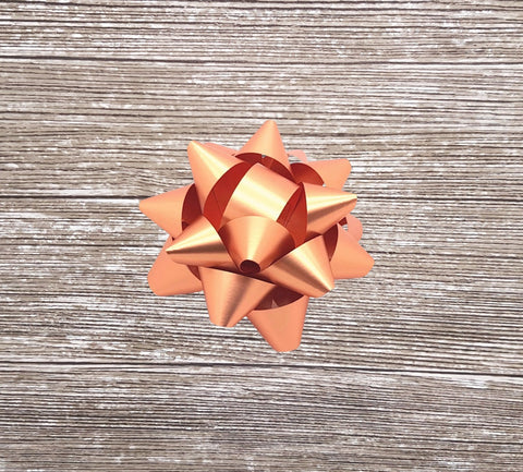 Copper-Rose Gold Gift Bow-Copper Self adhesive Star Bow