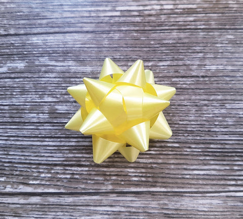 Yellow Gift Bow-Yellow Star Bow-Unisex Baby Shower Gift