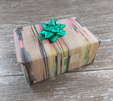Recycled Ombre Multicolour Striped Gift Wrap