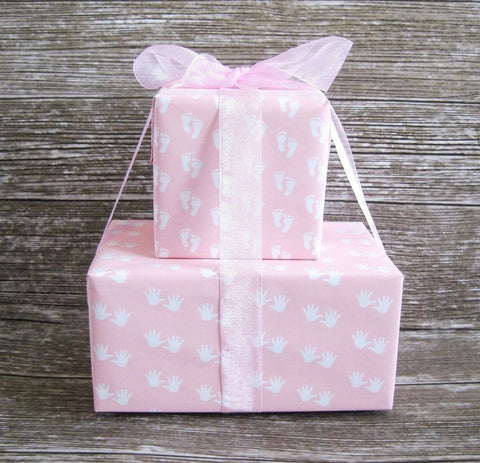 Baby Girl Pink Luxury Gift Wrapping Paper