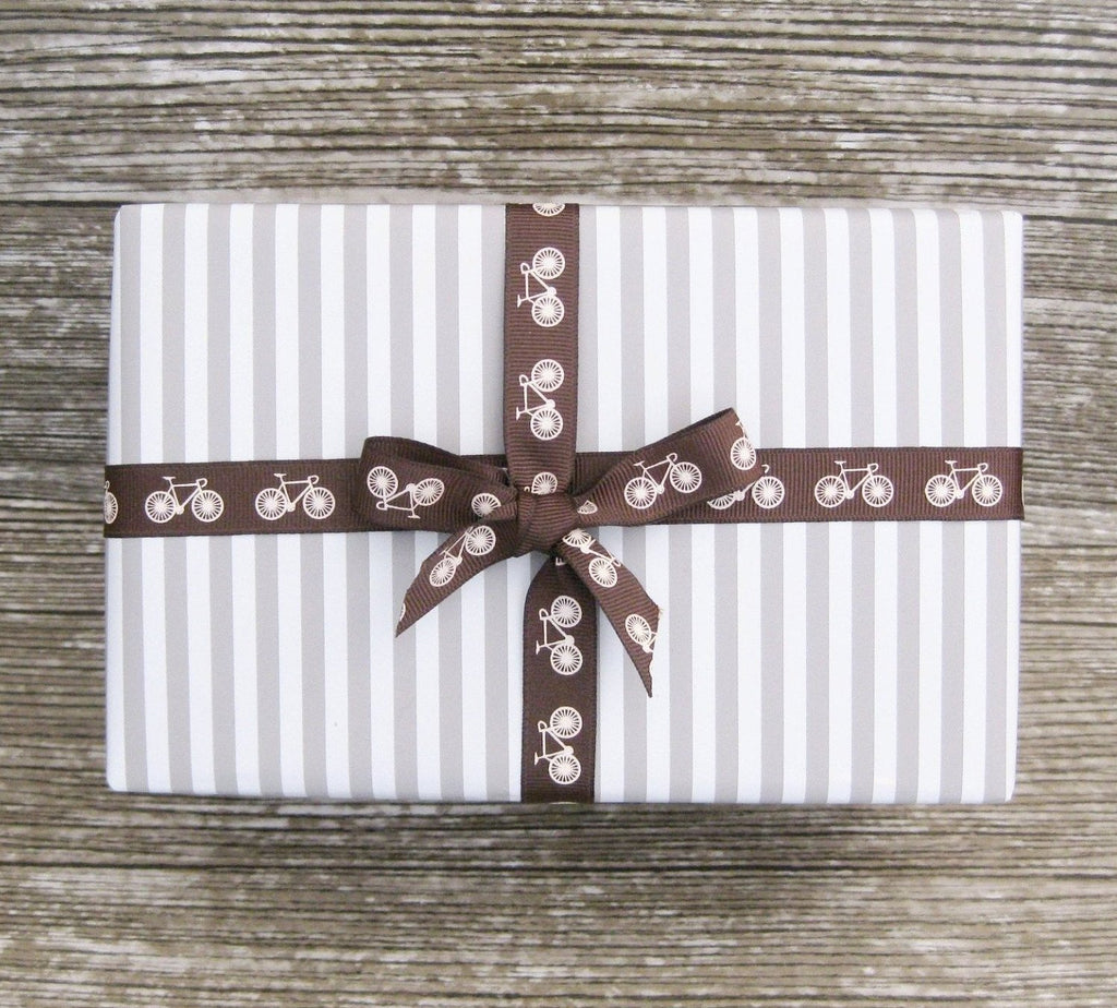 Bike Print Grosgrain-Gift Ribbon-Father's Day Gift-Gift for Cyclists ...