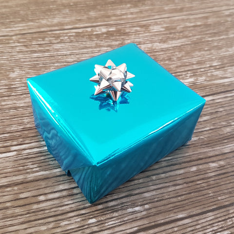 Shiny Blue Turquoise Gift WRap