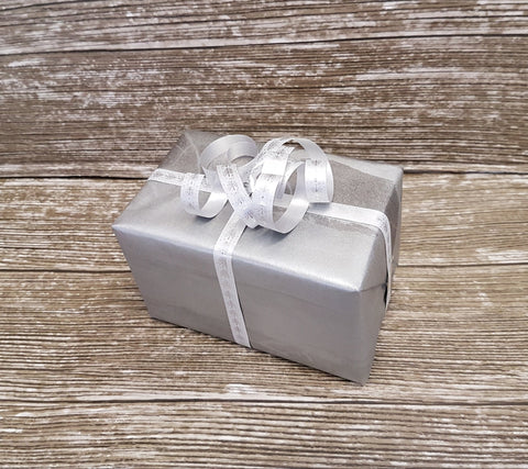Pale Silver Christmas Tree Curling Ribbon 3m - Giftwrapit