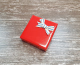 Glossy Red Stripe Gift Wrap Rolls-Nautical or Christmas Wrapping