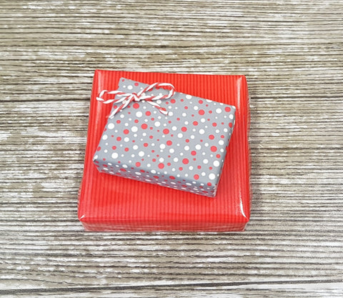 Matte Grey Christmas Gift Wrap Cute Design Wrapping Paper Roll