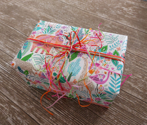 Cute Wrapping Paper with Colourful Pastel Animals