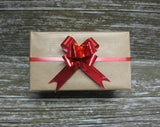 Small Red Gift Bow-Small Pull Bow Shiny Red