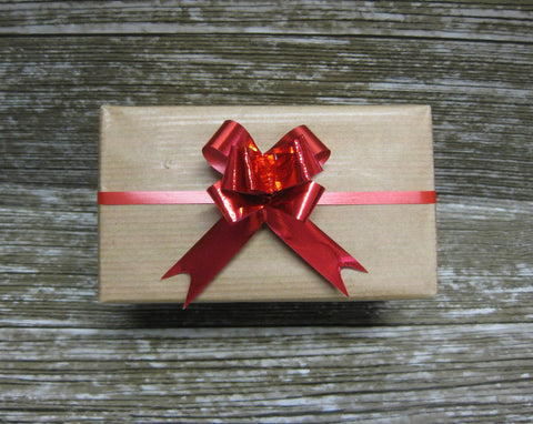 Red present store ribbon