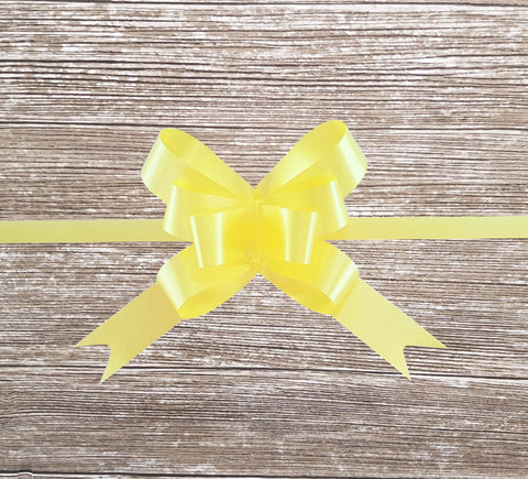 Pastel Yellow Gift Bow-Yellow Pull Bow-Yellow Bow