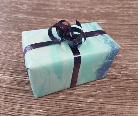 Pastel Blue Marble Wrapping Paper