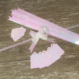 Pearly Pink Iridescent Gift Tag and Bow Set