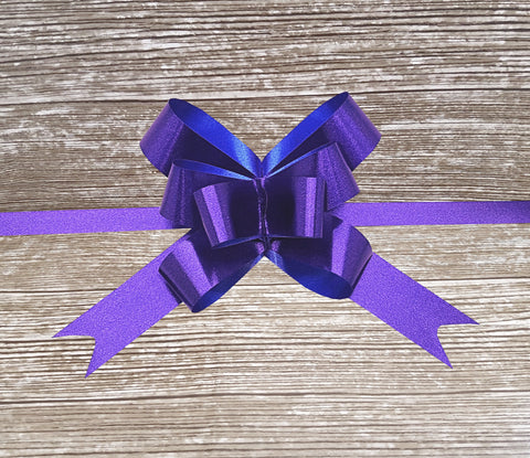 Matte Metallic Vibrant Purple Bows