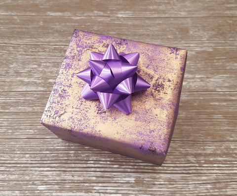 Purple and Gold Luxury Gift Wrap Sheets-Purple Wrapping Paper