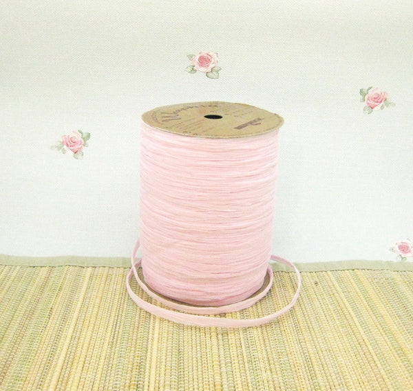 Pink Raffia Ribbon Pale Rose Pink Fine Rayon Raffia Ribbon Vintage Style Gift Ribbon ...