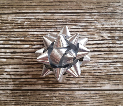 Star Bow Metallic Silver