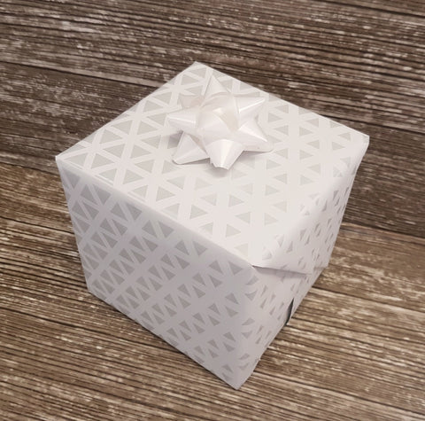 White Luxury Wrapping Paper-Geometric Print Paper